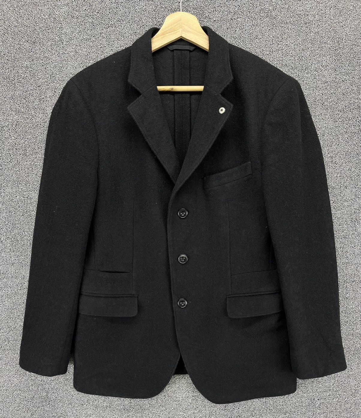 Lemaire X Uniqlo Luxury Black Wool Blazer Coat Jacket