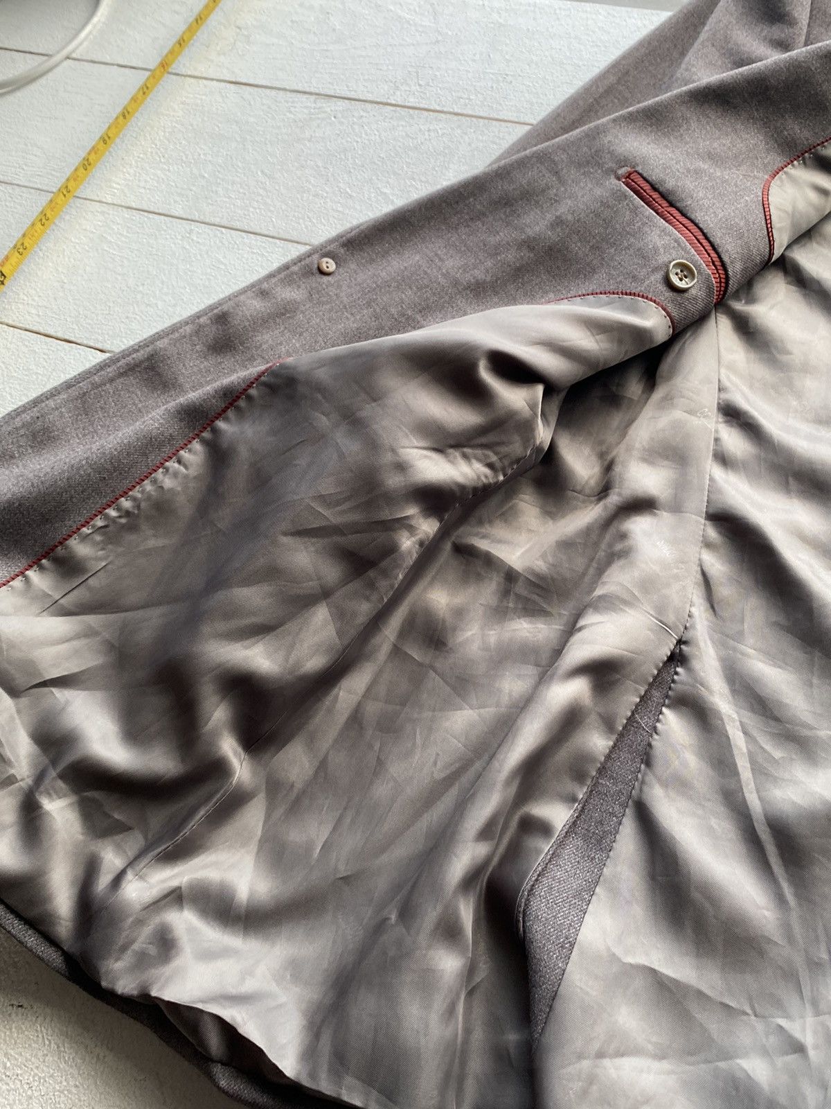 Comme des Garcons × Japanese Brand × Vintage Comme des Garcons Japanese Grey Mens 48 Blazer France Made Size 48R - 21 Thumbnail
