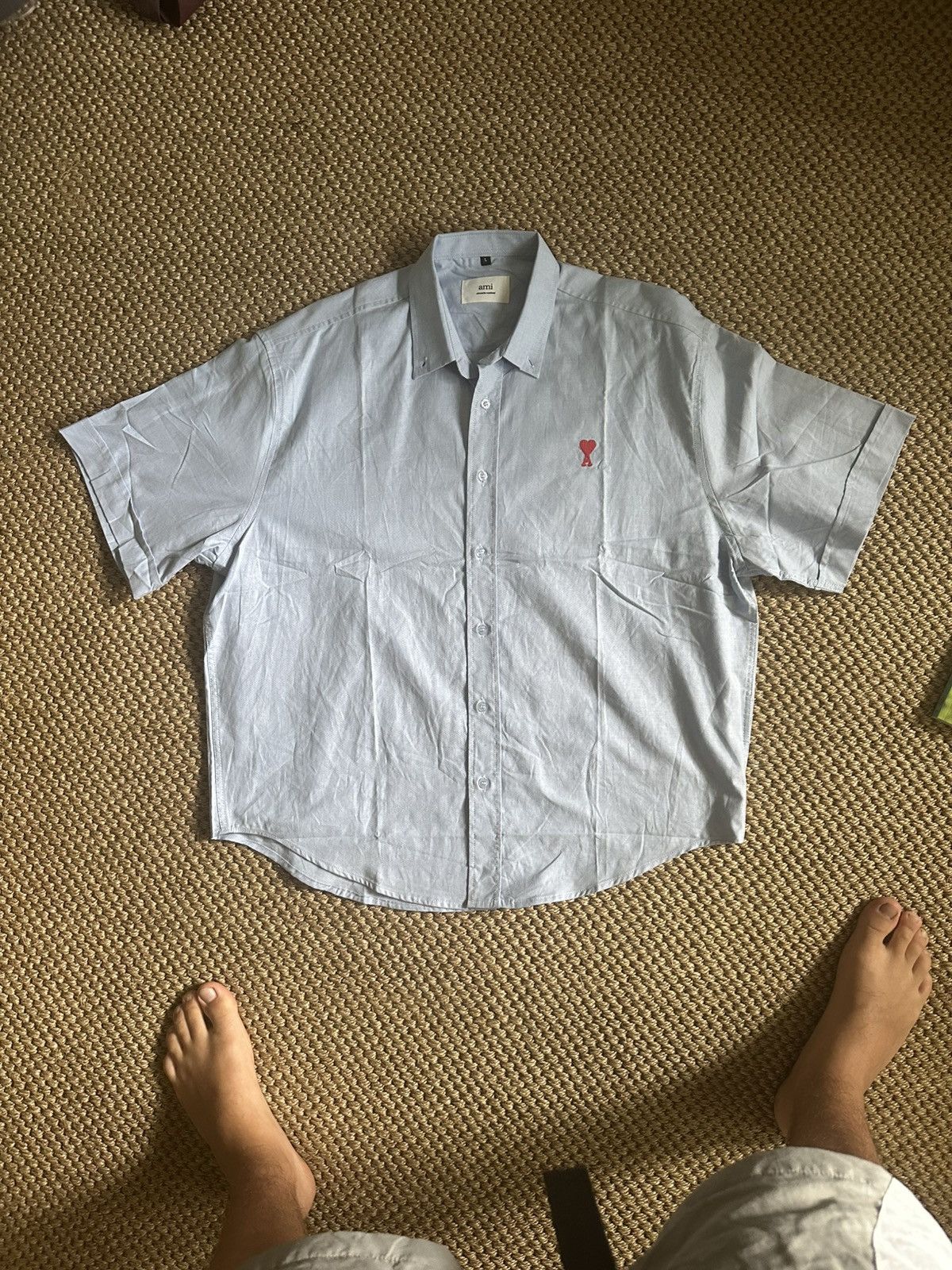 AMI Ami boxy fit short sleeve light blue Size US L / EU 52-54 / 3 - 1 Thumbnail