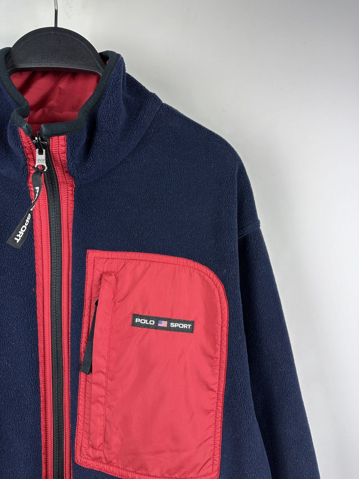 Polo Ralph Lauren × Vintage Vintage 90s Polo Sport Ralph Lauren Reversible Fleece Jacket Size US M / EU 48-50 / 2 - 3 Thumbnail