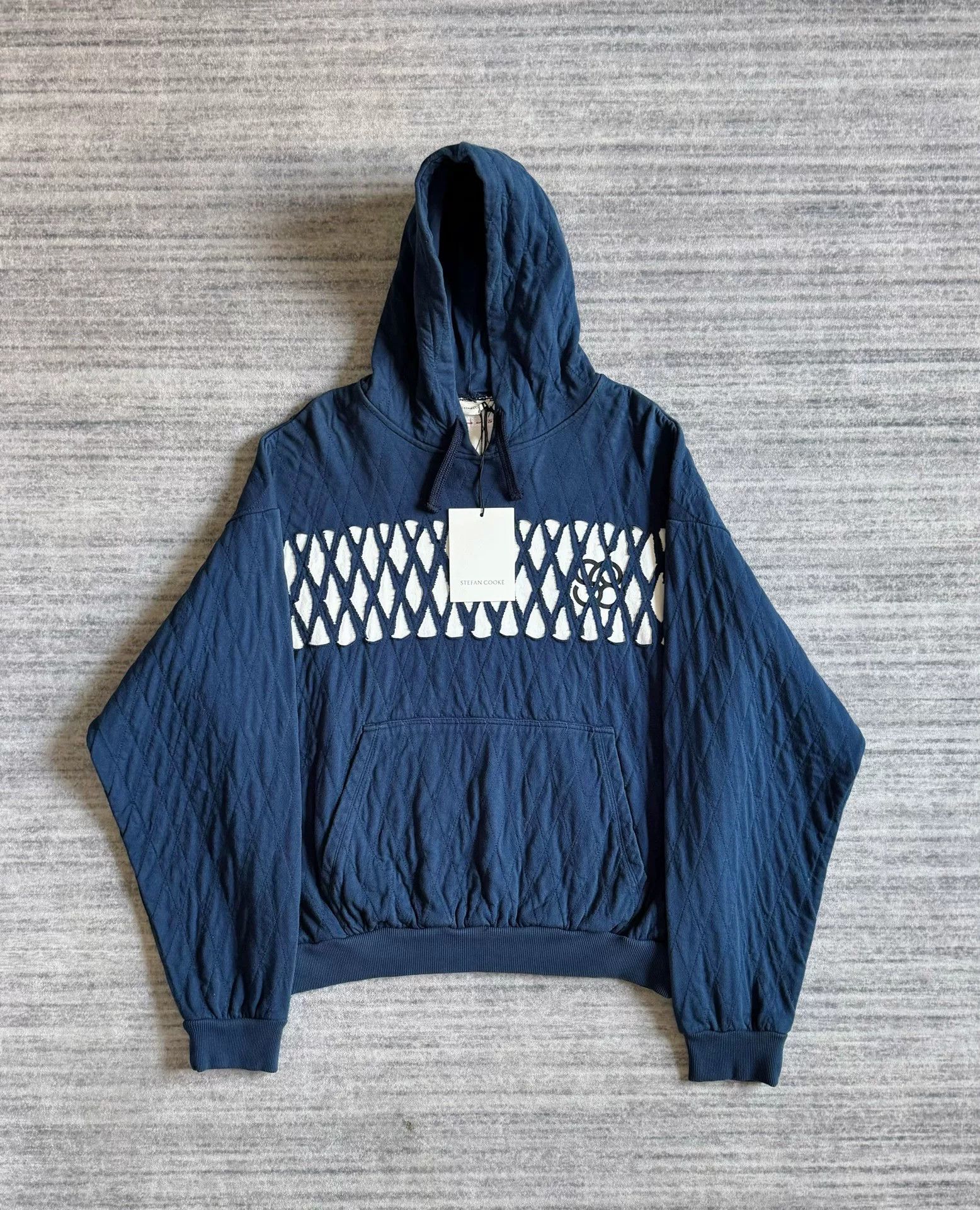 Stefan Cooke Stefan Cooke Hooded Diamond Pattern Sweatshirt Size US M / EU 48-50 / 2 - 1 Thumbnail