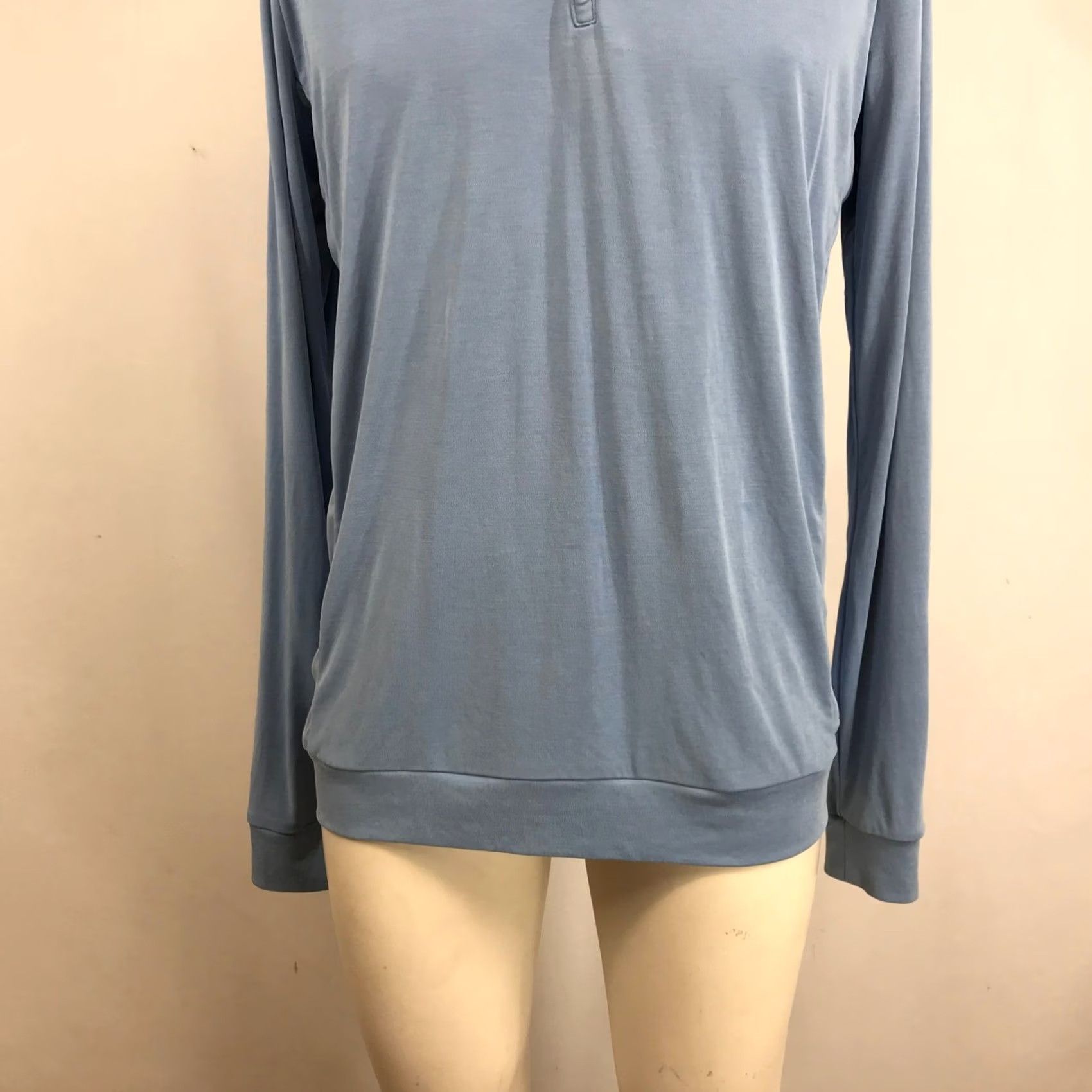 KJUS Kjus Mens Quarter Zip Pullover Light Blue UPF 50+ Performance Top Size M Size US M / EU 48-50 / 2 - 3 Thumbnail