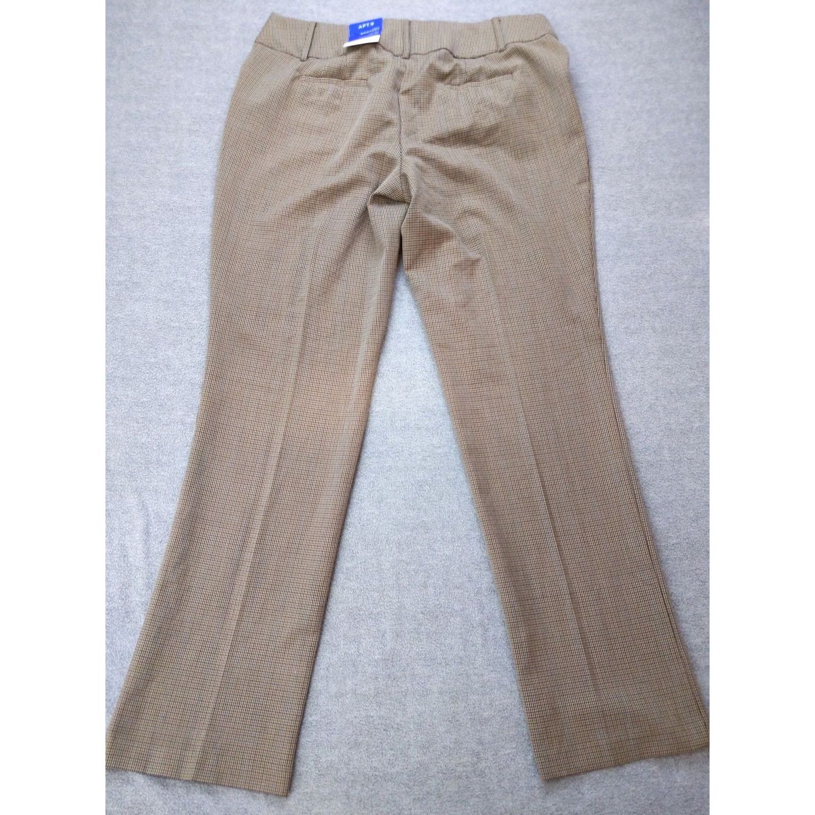 Apt. 9 APT 9 Pants Womens 16 Long Brown Plaid Bootcut Tummy Control Stretch Clothing Size 25" / US 0 / IT 36 - 7 Thumbnail