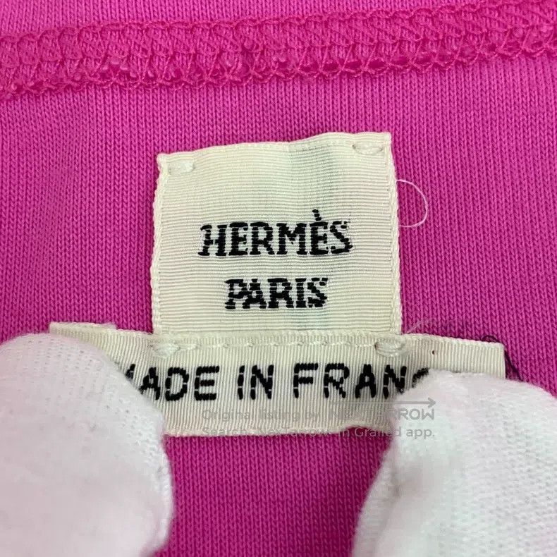 Hermes Hermes Fuchsia embroidered pocket cotton short-sleeved T-s Size XS / US 0-2 / IT 36-38 - 5 Thumbnail