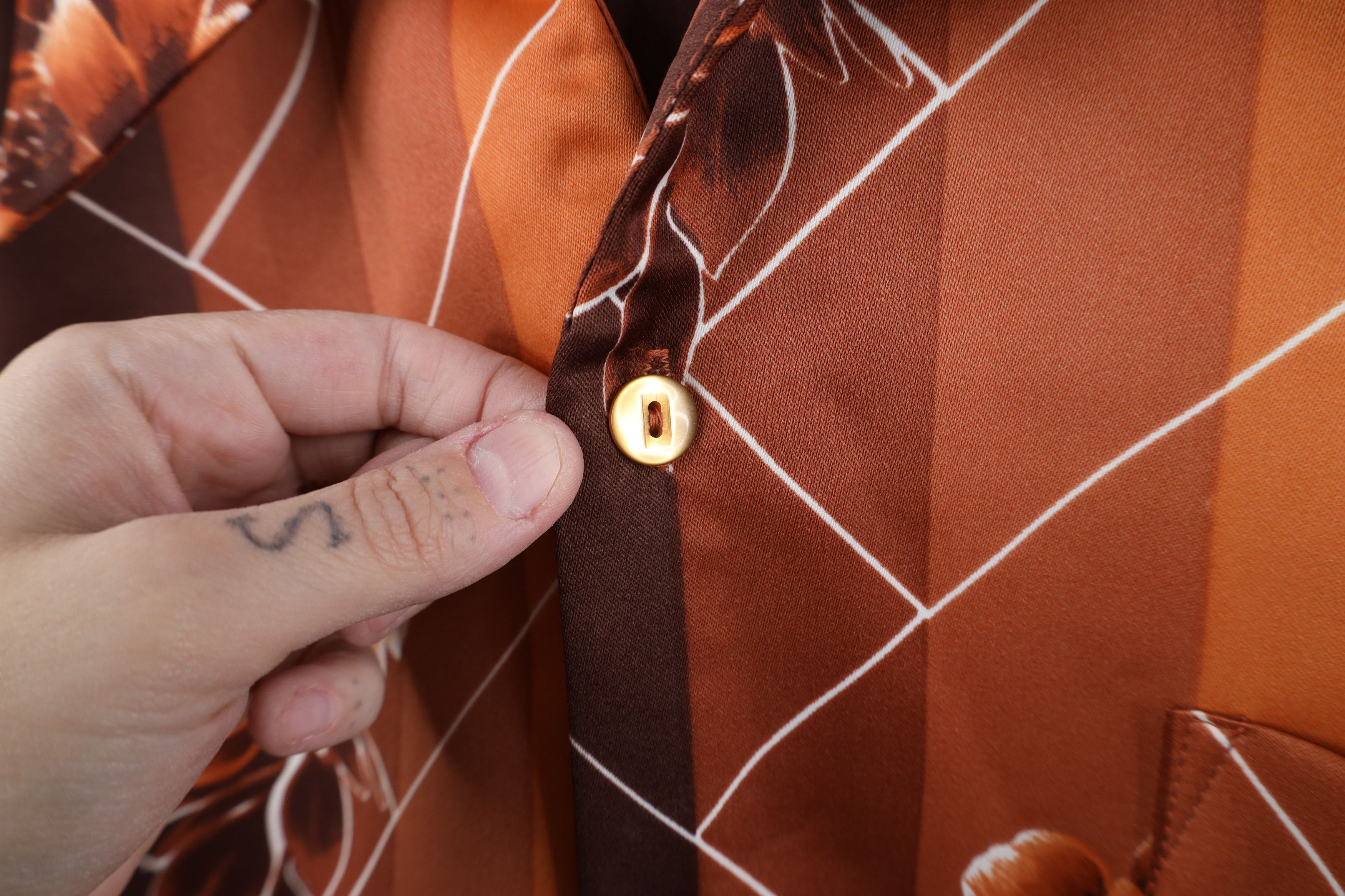 Vintage Vintage 70s Rockabilly Knit Camp Collar Button Shirt USA Size US M / EU 48-50 / 2 - 9 Thumbnail