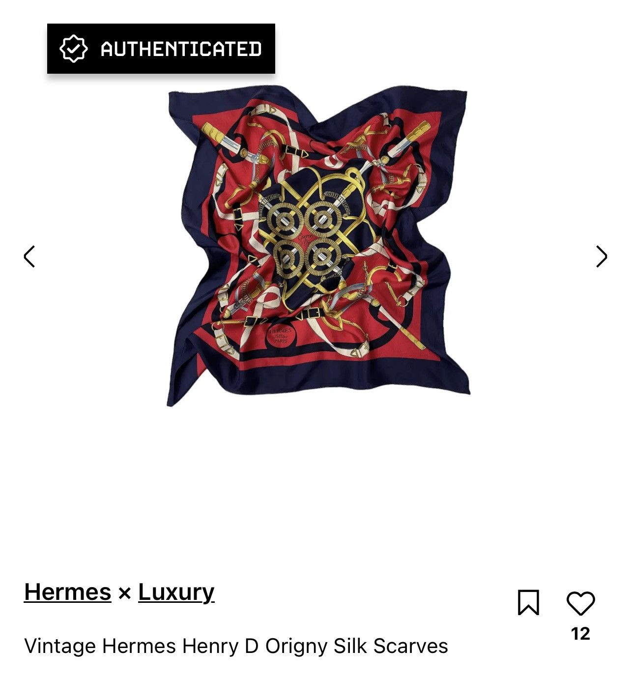 Hermes Vintage Hermes Henry D Origny Silk Scarves Size ONE SIZE - 14 Thumbnail