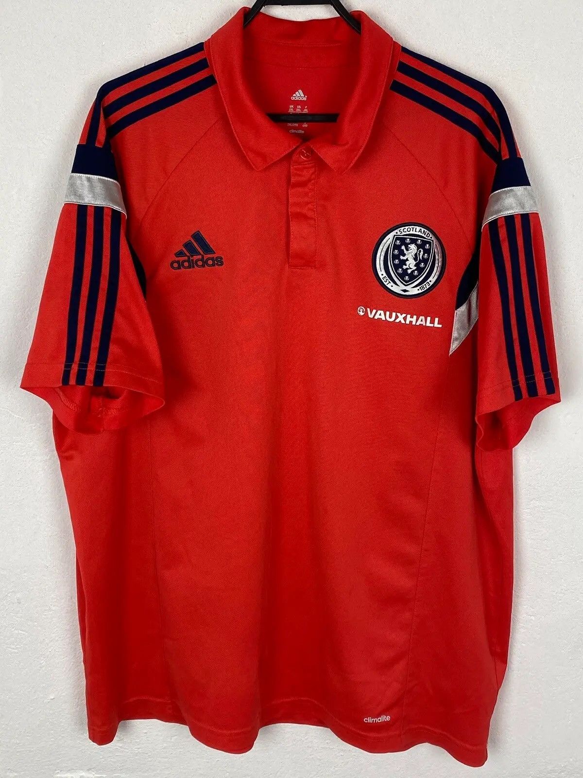 Adidas Adidas Player Issue Scotland 2014 Vauxhall Jersey In Red Size US XXL / EU 58 / 5 - 1 Thumbnail