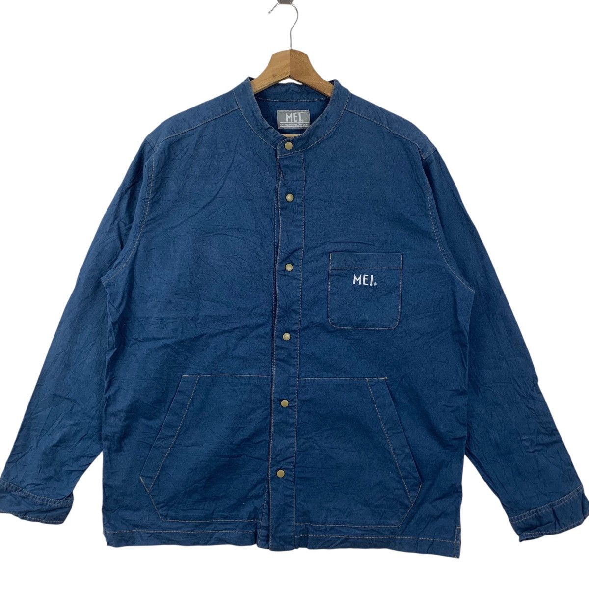 Other MEI CALIFORNIA OUTDOOR Pure Indigo Denim Jeans Jacket Snap Size L / US 10 / IT 46 - 5 Thumbnail