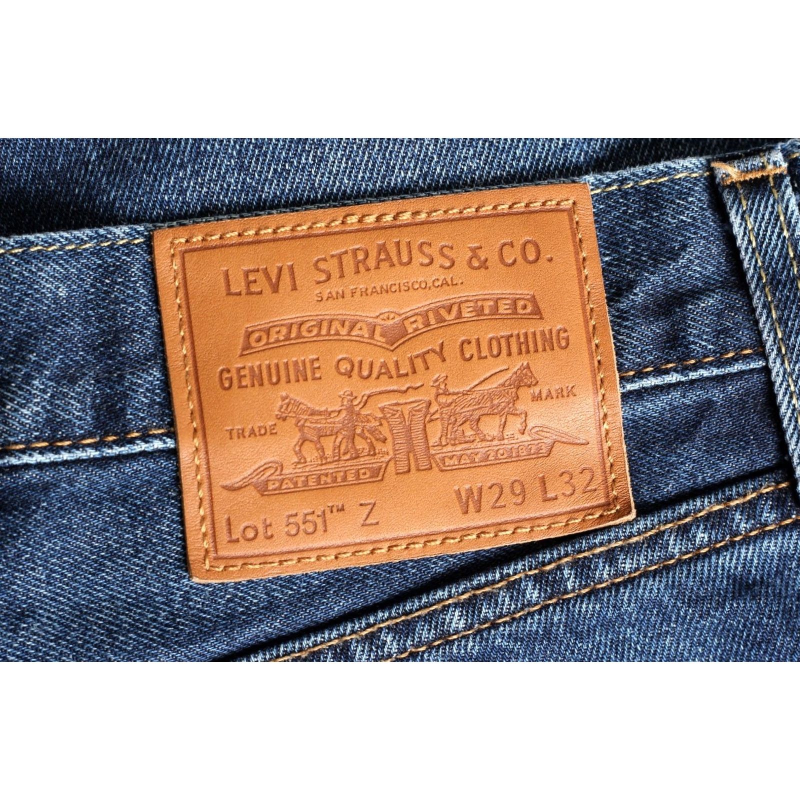 Levi's LEVI’S 551 Z PREMIUM Jeans Men 29/32 Blue Cotton Hemp 5-Pocket Straight DZ6467 W29 L32 Size US 29 - 2 Thumbnail