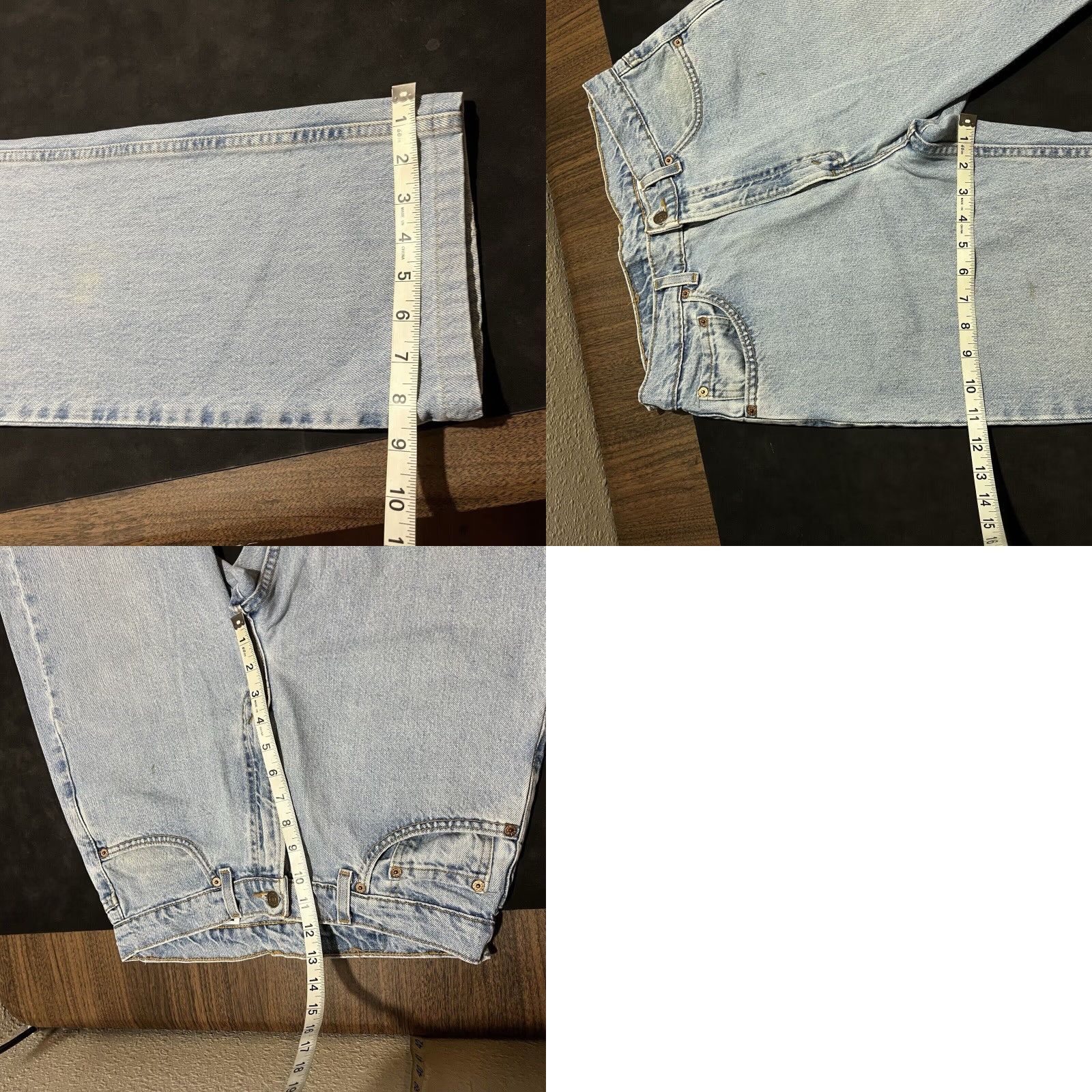 VINTAGE Levi's Jeans 32x27 505 Stonewash Distress Straight 90s Mens Jeans