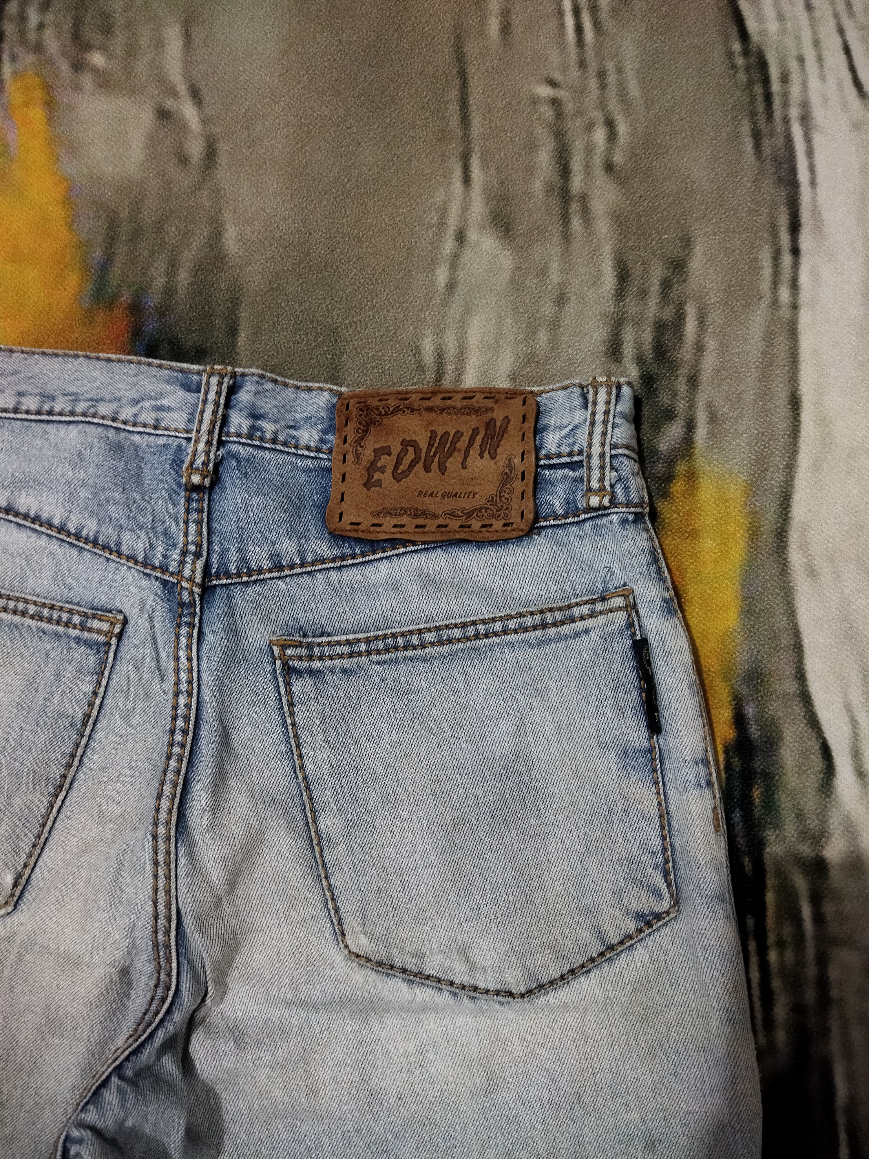 Edwin VINTAGE EDWIN DISTRESSED LIGHT BLUE JEANS PANTS Size US 29 - 10 Thumbnail