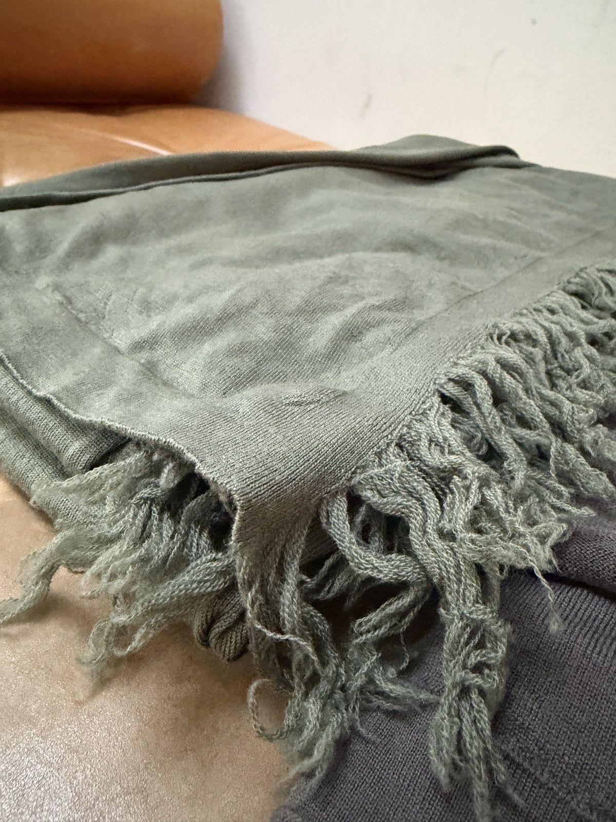 Rick Owens EDFU S/S 23 - PASHMINA SCARF - MOSS Size ONE SIZE - 1 Thumbnail