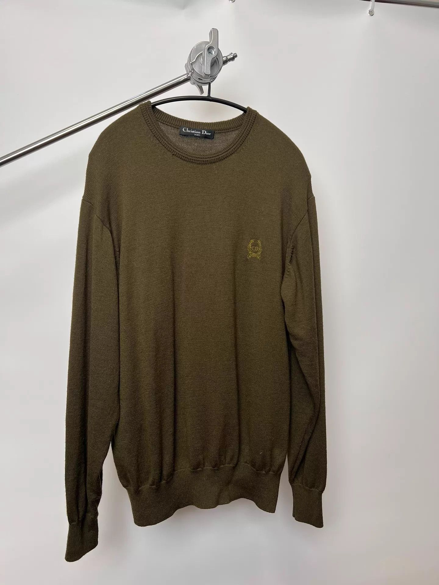 Christian Dior Monsieur Dior Sporty Wheat Spike Embroidered Knit Sweater Size US L / EU 52-54 / 3 - 2 Thumbnail