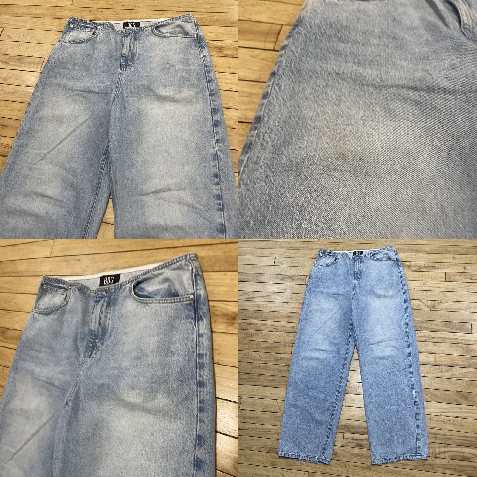 Bdg BDG Urban Outfitters Jeans Women 31W Light Blue Wide Leg Denim 34x30 Baggy Skater 90s Wide-Leg Mens Womens? Size 24" / US 00 / IT 34 - 10 Thumbnail