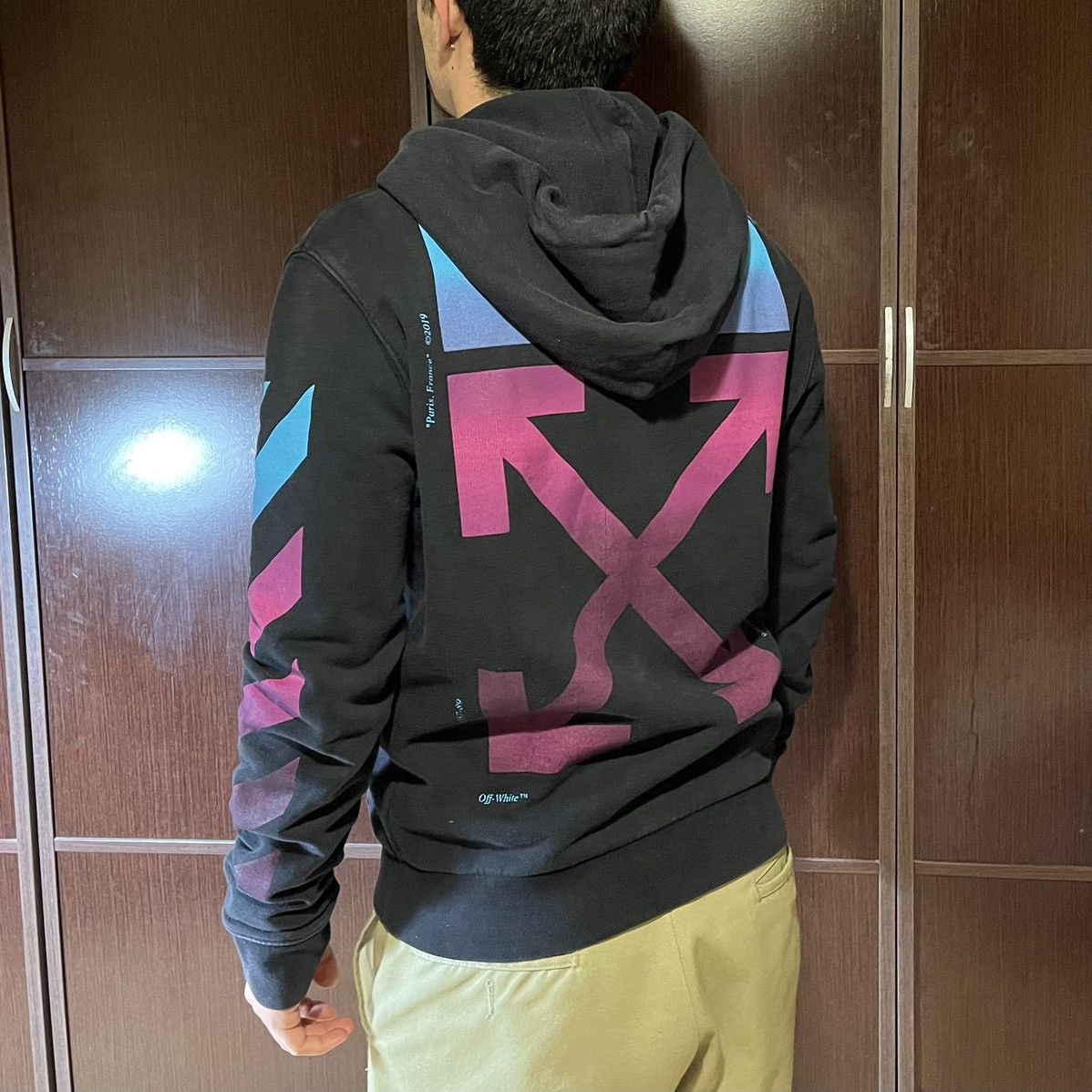 Off-White Off-White Diagonal Gradient Zip-Up Hoodie Virgilabloh Size US M / EU 48-50 / 2 - 5 Thumbnail