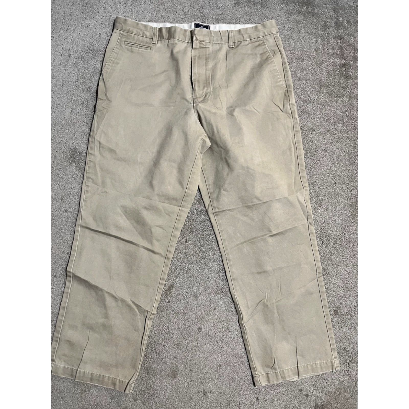 Dockers DOCKERS Mens Size 38x30 D4 Relaxed Fit Dress Pants Khaki Beige Chino Flat Front Size US 38 / EU 54 - 2 Thumbnail