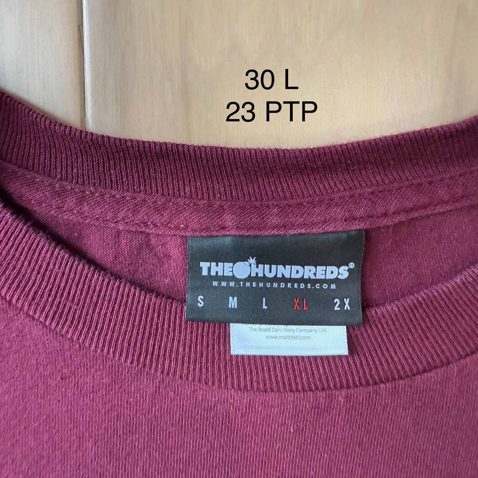 The Hundreds The Hundreds Roald Dahl Shirt XL Maroon Long Sleeve BFG Size US XL / EU 56 / 4 - 5 Thumbnail