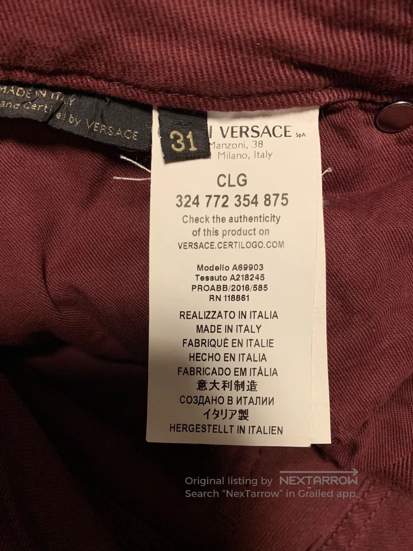Japanese Brand Versace Red Jeans. Size US 31 - 5 Thumbnail