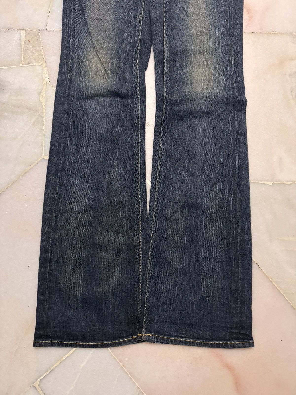 Tornado Mart VINTAGE 2000s GEORGIA BELL BOTTOM BOOTCUT MUD-WASHED Size US 28 / EU 44 - 4 Thumbnail