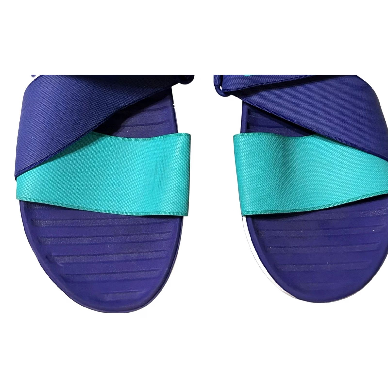 Nike Nike ACG Air Deschutz Sandals Women's 9 Purple & Teal Nylon Rubber Neoprene Hook & Loop Slip-On Casual Outdoor Sports Size US 9 / IT 39 - 5 Thumbnail