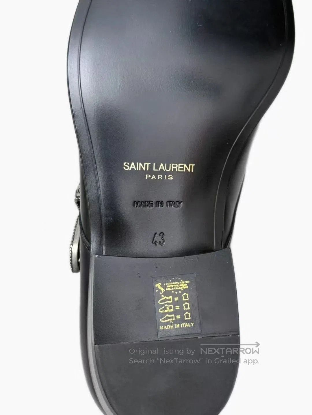 Saint Laurent Paris Saint Laurent Paris 14ss Western Buckle Leather Shoes. Size US 10 / EU 43 - 4 Thumbnail