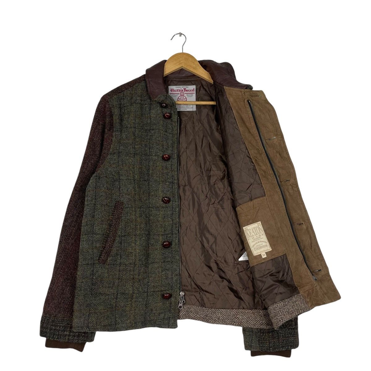 Harris Tweed × Japanese Brand 💥KEATON CHASE BY HARRIS TWEED BUTTON JACKET Size US M / EU 48-50 / 2 - 7 Thumbnail