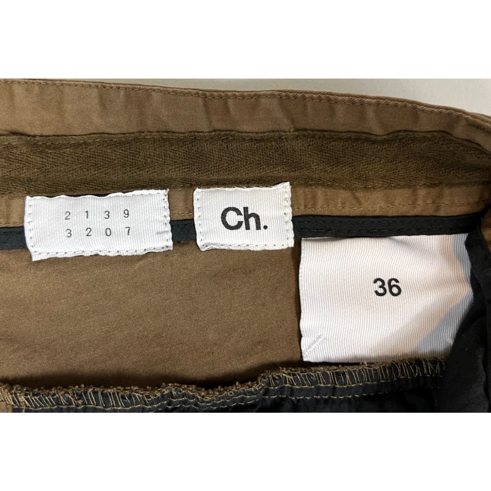 Carolina Herrera MEN'S Carolina Herrera Chino Pants Khaki Brown 36 Regular Stretch Flat Front Cotton Spandex Pockets Straight 33in 36x33 Chino Mens Size US 36 / EU 52 - 7 Thumbnail