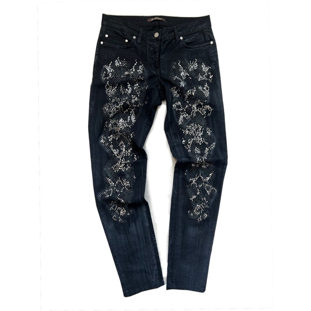 roberto calvalli vkntage archive 2000s jeans snake