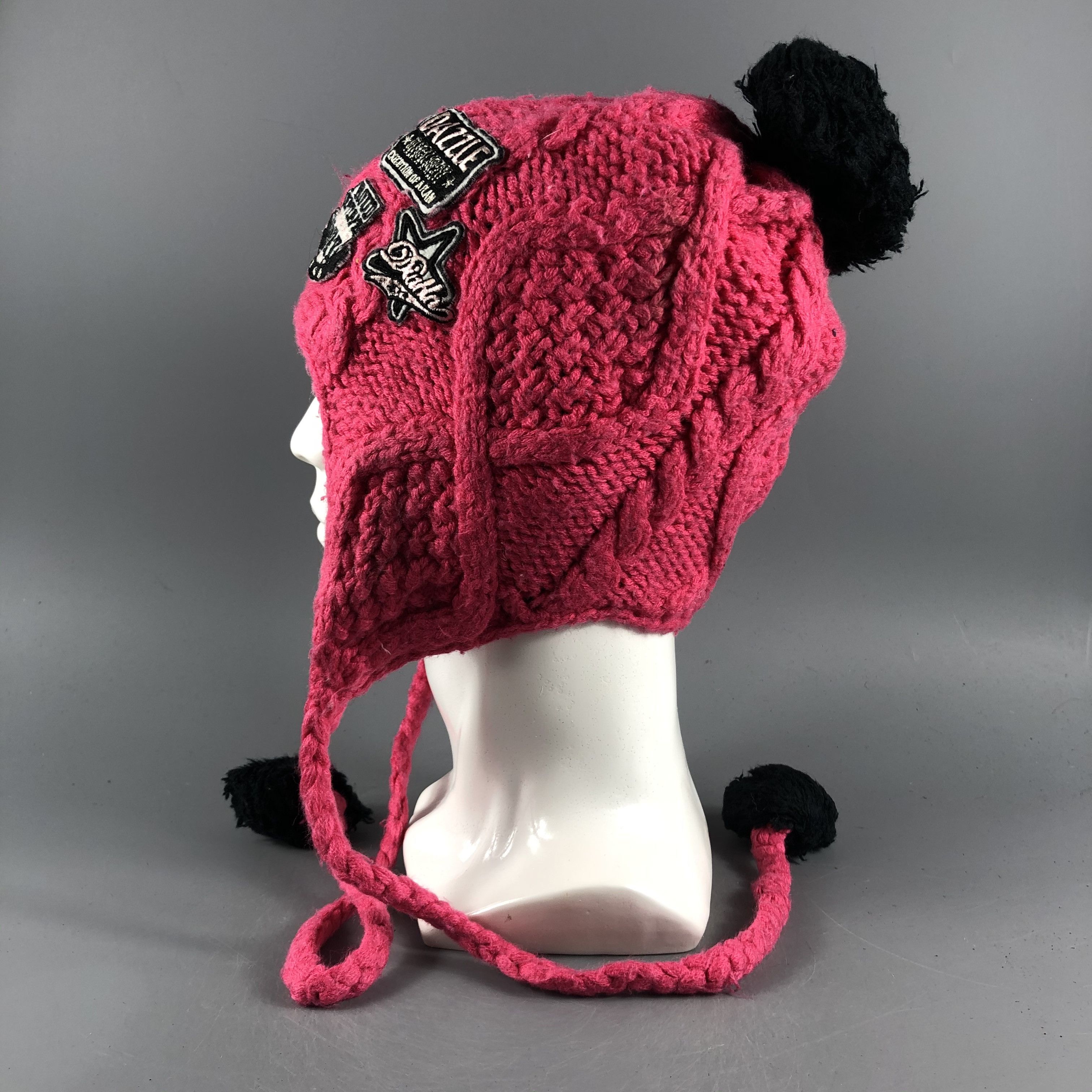 Vintage Womens Ear Flap Hat Beanie Snow Hat Snow Cap -D448 Size ONE SIZE - 2 Thumbnail
