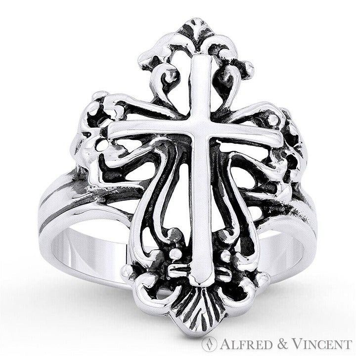 Other St. Thomas & Latin Cross Charm Ring in .925 Sterling Silver Size ONE SIZE - 1 Preview