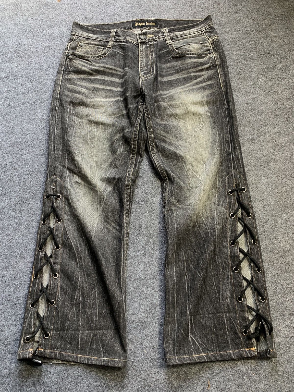 Japanese Brand Lace up pasta denim pant vkei style japanese brand Size US 36 / EU 52 - 14 Thumbnail