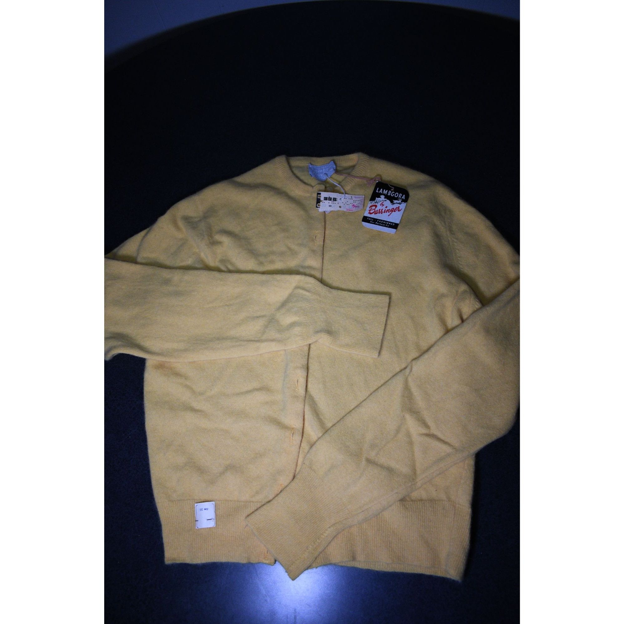 Other Vintage 1970's Lambgora By Barringer Yellow Cardigan Sweater Size S / US 4 / IT 40 - 1 Thumbnail