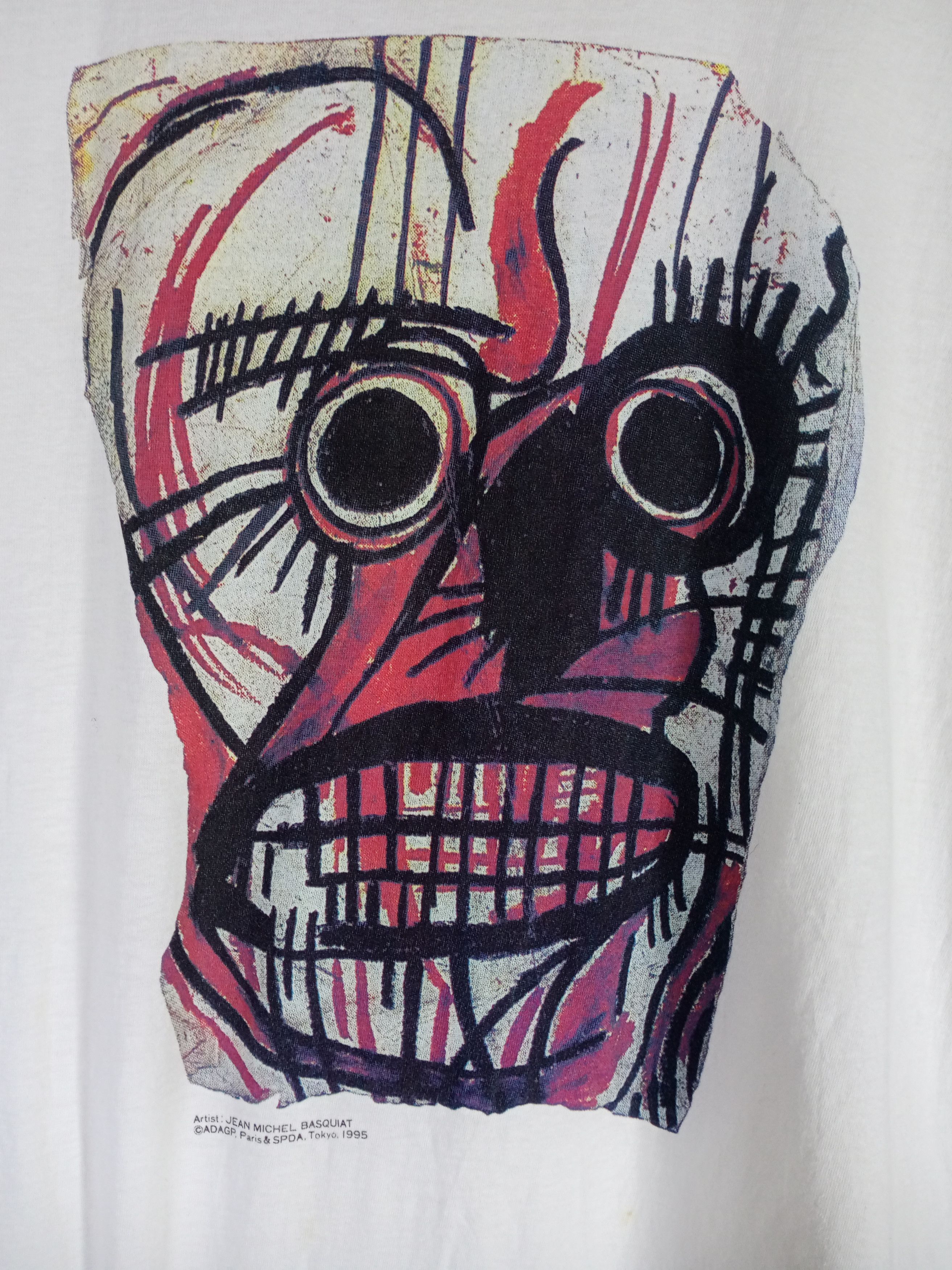 Jean-Michel Basquiat Rare Vintage 1995 Jean Michel Basquiat Art Tshirt Size US M / EU 48-50 / 2 - 1 Thumbnail