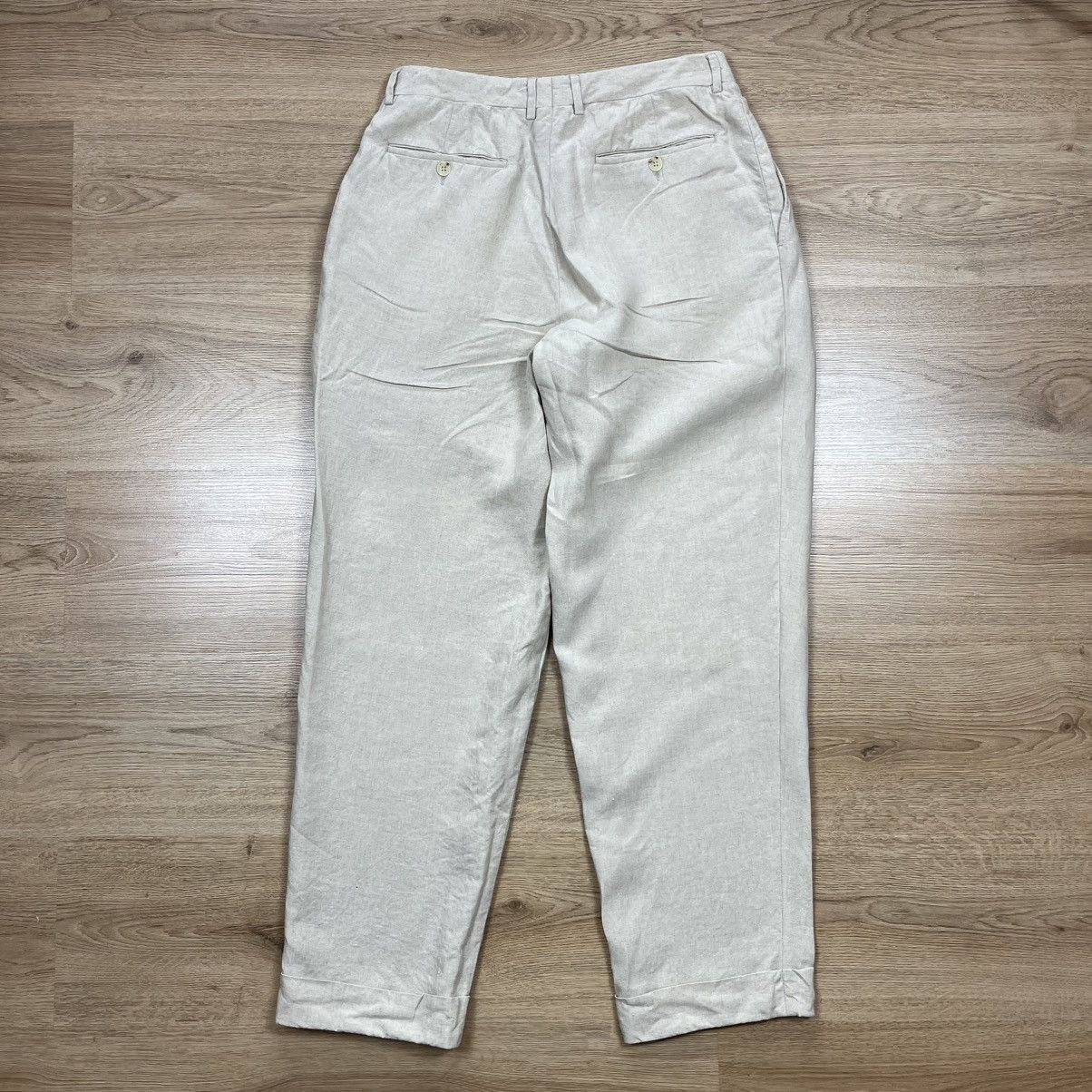 Celine Vintage CELINE HOMME 100% Linen Trousers Pants Beige Italy Size US 30 / EU 46 - 12 Thumbnail