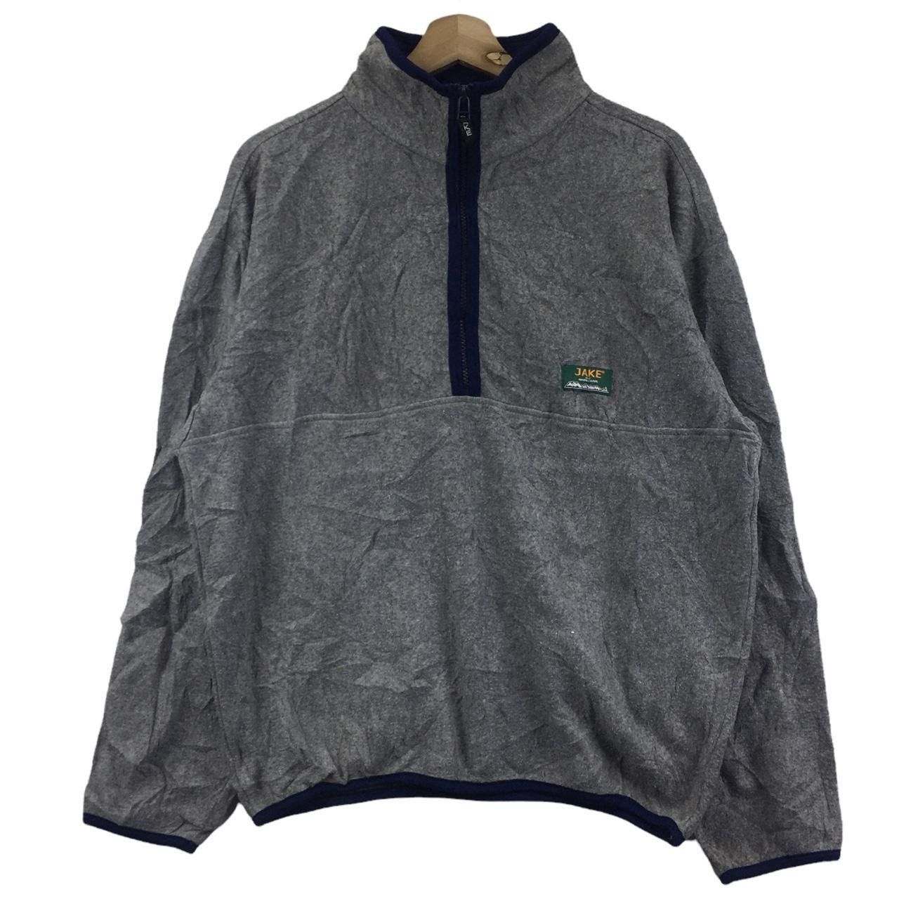 Vintage Vtg JAKE OUTDOOR GEAR Minimalist Grey Fleece Jacket Sweater Size US L / EU 52-54 / 3 - 1 Thumbnail