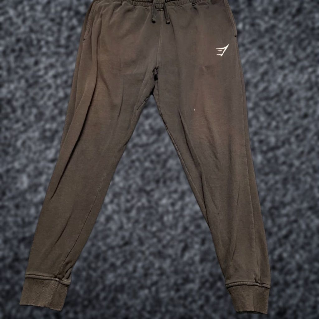 Gymshark Gymshark Sweatpants Mens Large Black Fleece Lined Drawstring Waist Tapered Leg Size US 33 - 1 Thumbnail