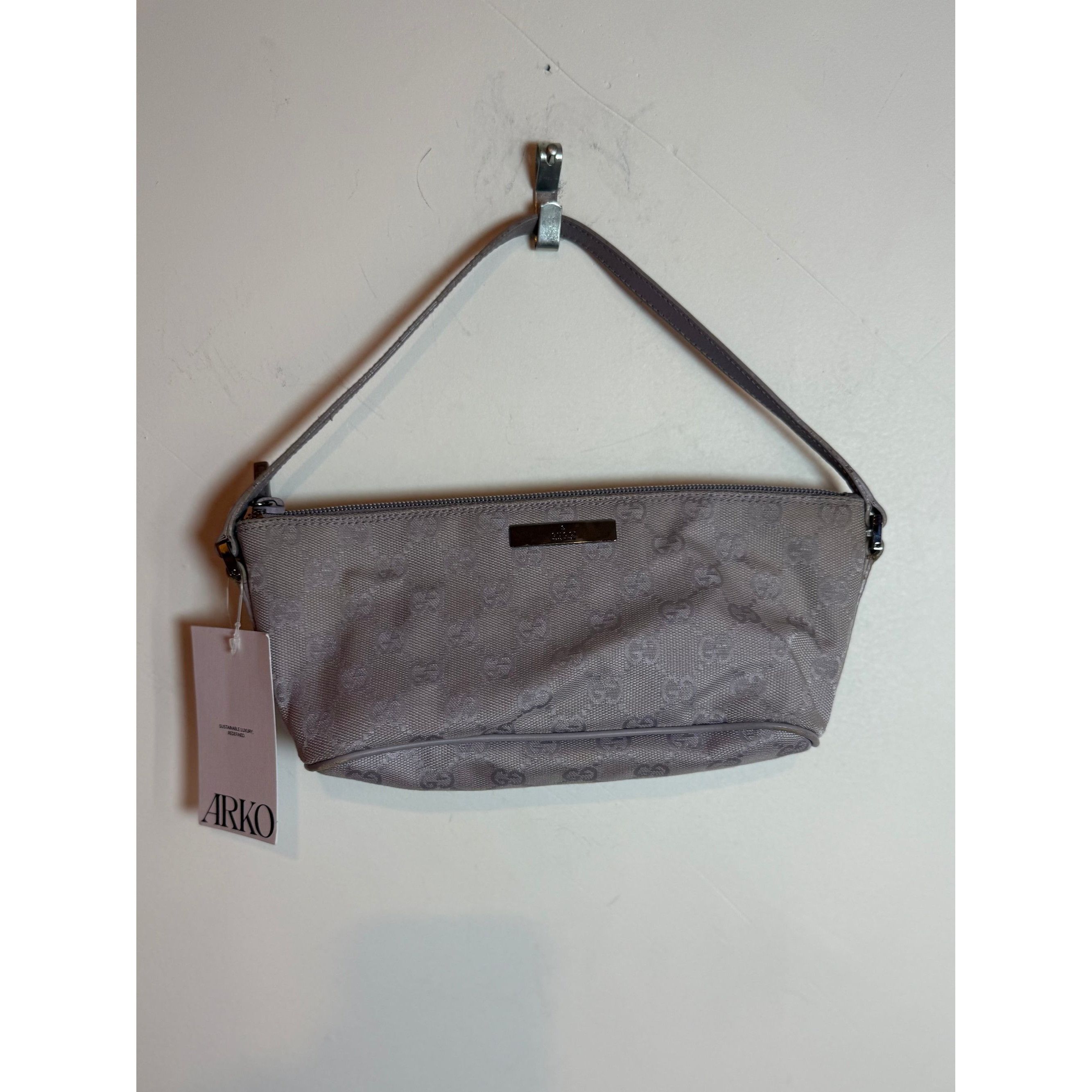 Vintage Gucci GG Canvas Monogram Accessory Pouch Handbag Pur