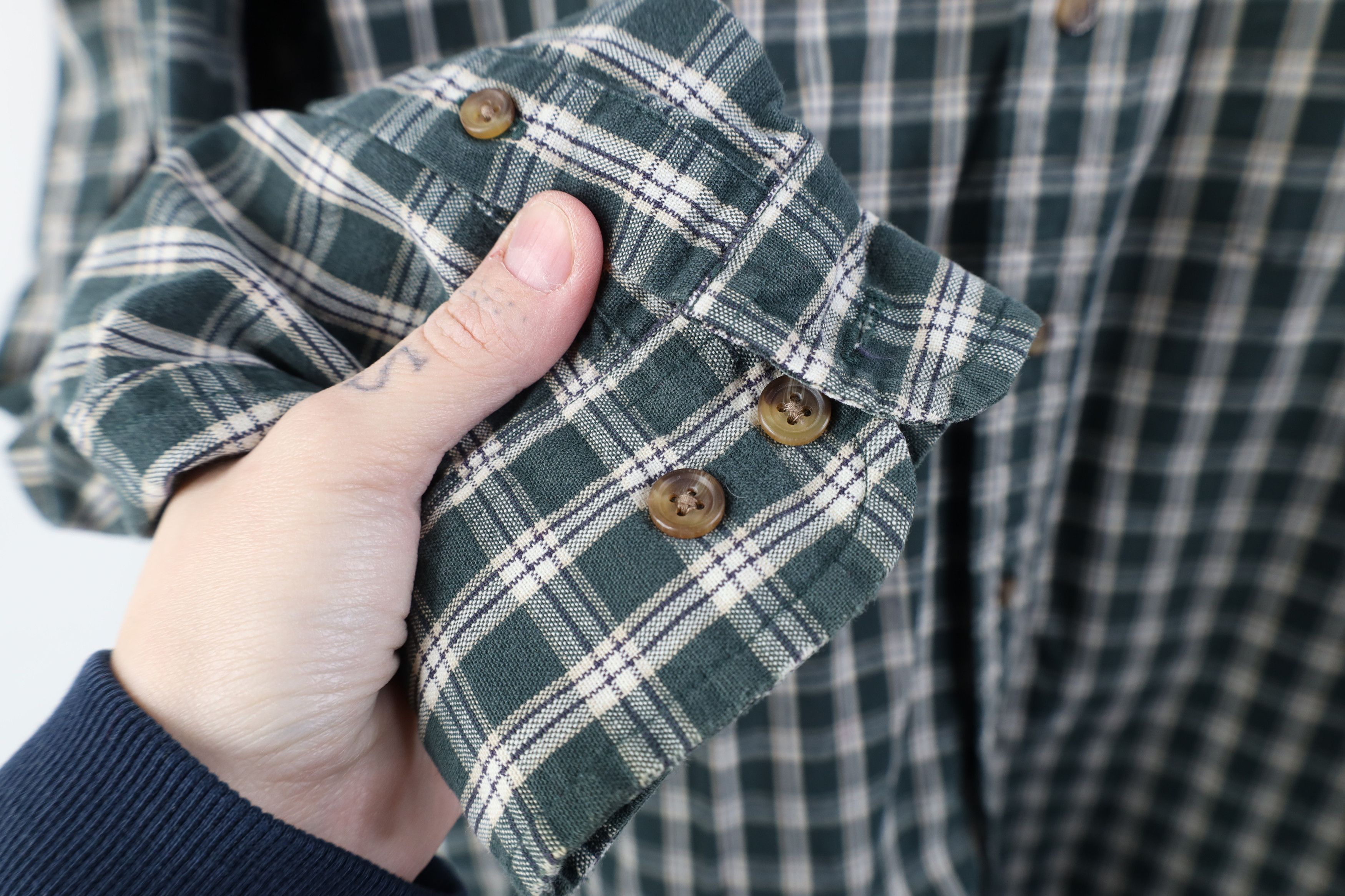 Eddie Bauer Vtg 90s Y2K Eddie Bauer Heavy Canvas Button Down Shirt Plaid Size US L / EU 52-54 / 3 - 5 Thumbnail