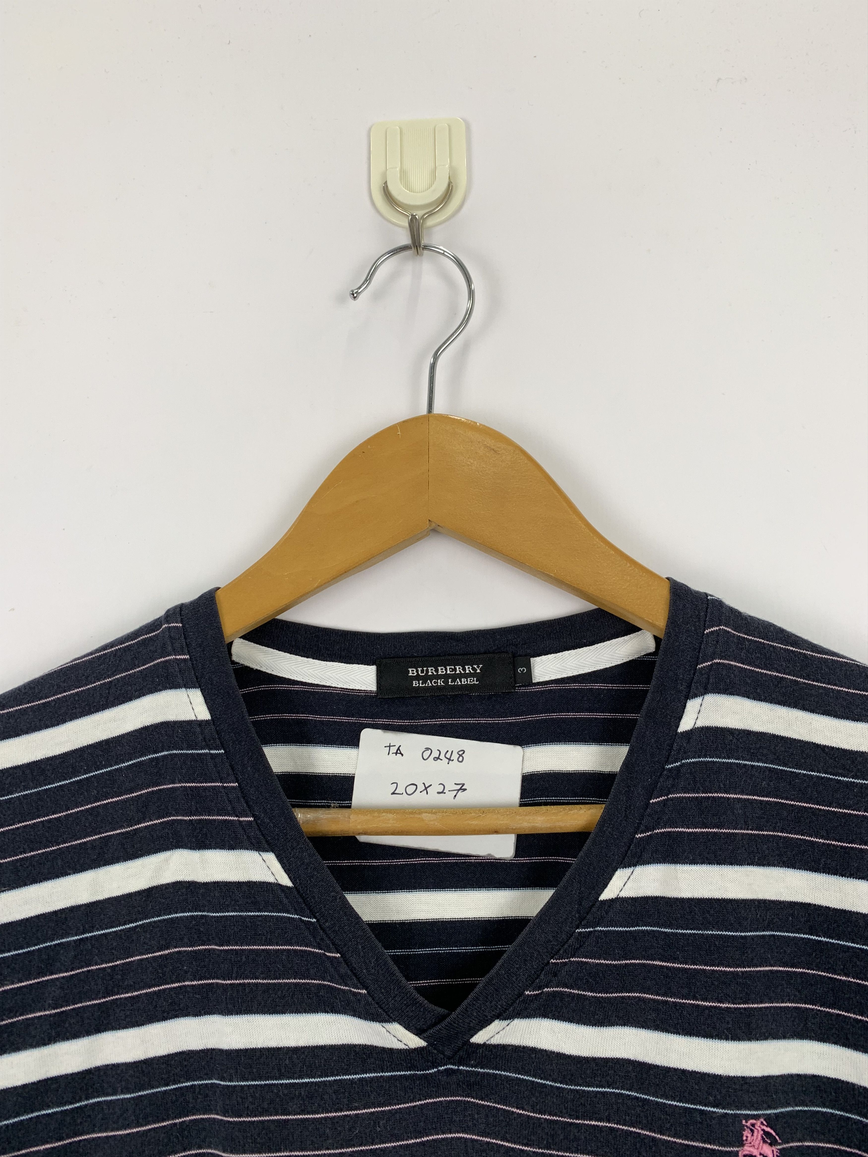 Burberry Vintage Burberry Black Label Stripe T Shirt TA0248 Size US M / EU 48-50 / 2 - 8 Thumbnail