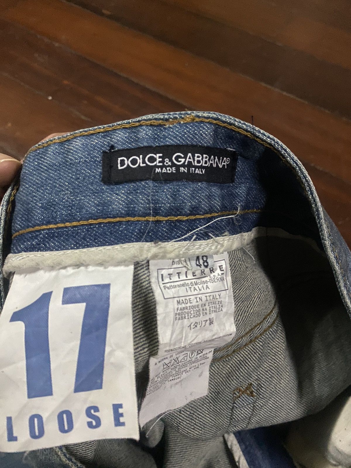DOLCE & GABBANA SEX FLARE JEANS DISTRESSED RIPPED SPLATED