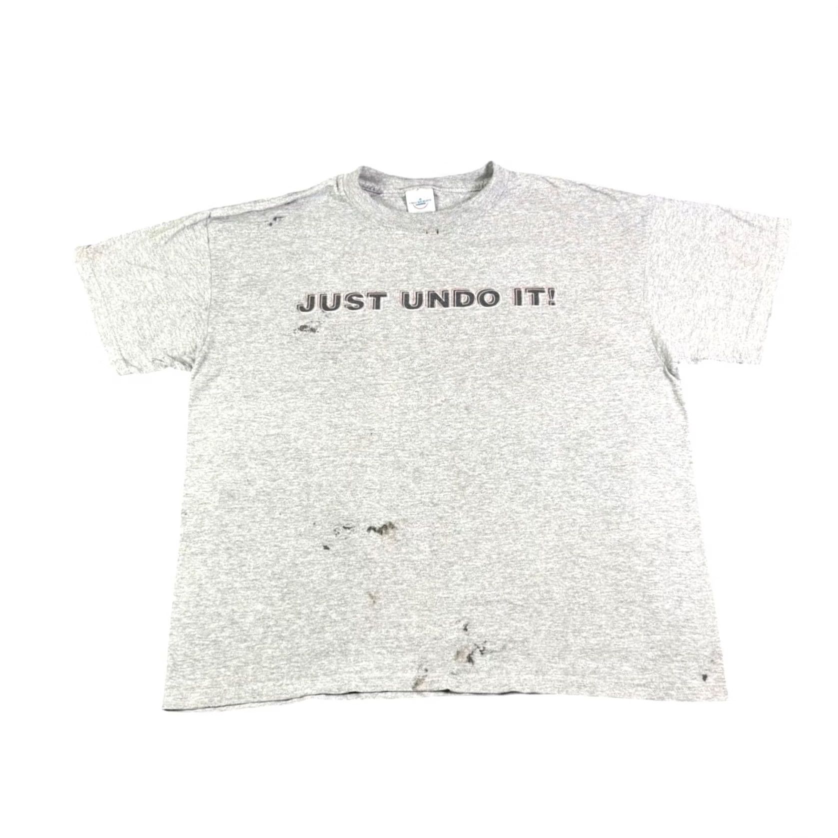 Vintage VINTAGE Delta Pro Weight Just Undo It Parody T-Shirt L Heather Grey Size US L / EU 52-54 / 3 - 2 Thumbnail