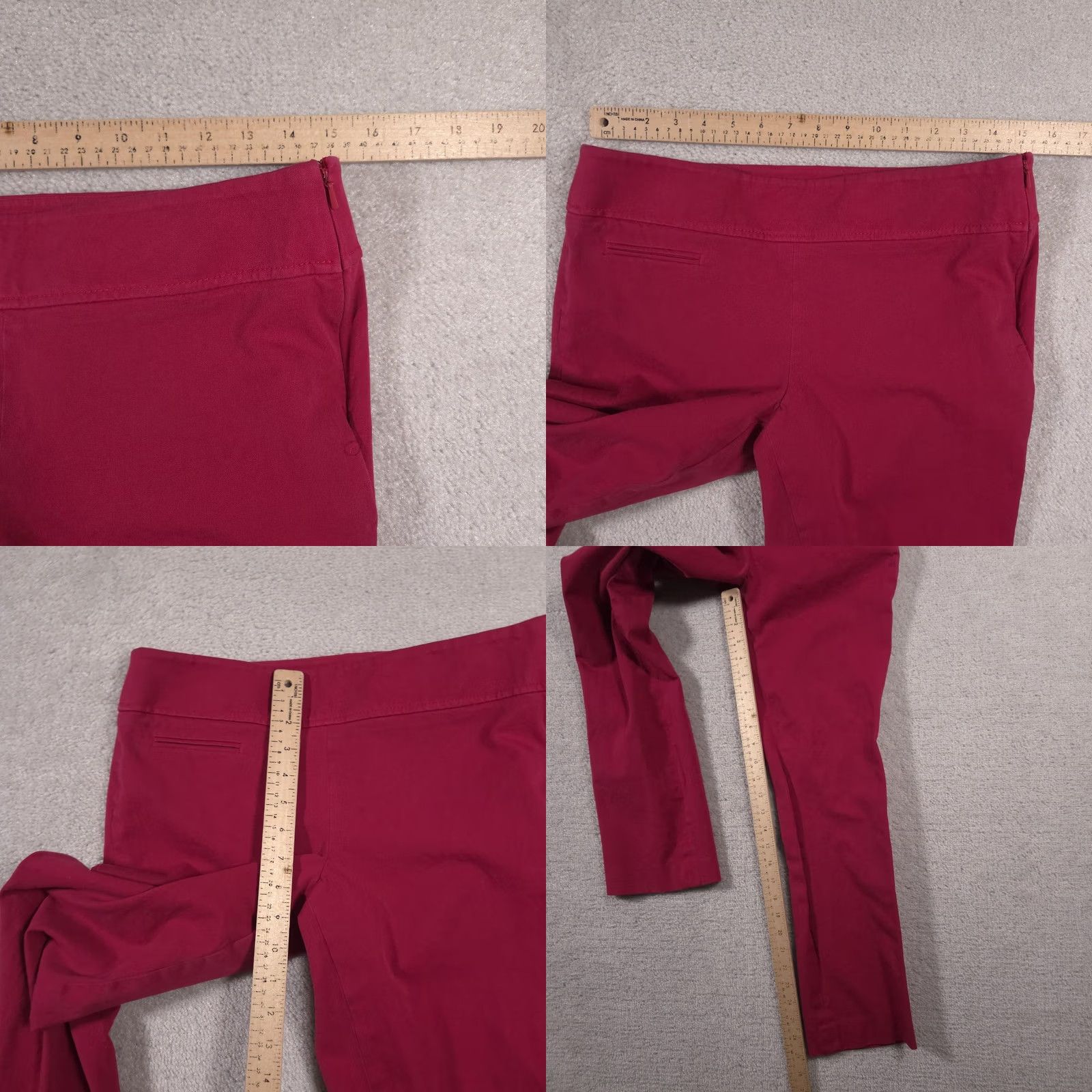 Loft LOFT Pants Womens 6 Red Kate Stretch Flare Side Zip Dress Career Work Office Pants Women's Red Kate Stretch Flare Side Zip Office Workwear 6 Womens Size 28" / US 6 / IT 42 - 8 Thumbnail