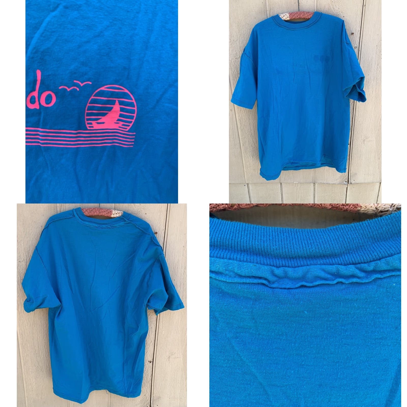 Pinko VINTAGE Orlando T Shirt Neon Pink Graphics Tee Single Stitch 80s 90s 2XL Blues? Size US XXL / EU 58 / 5 - 9 Thumbnail