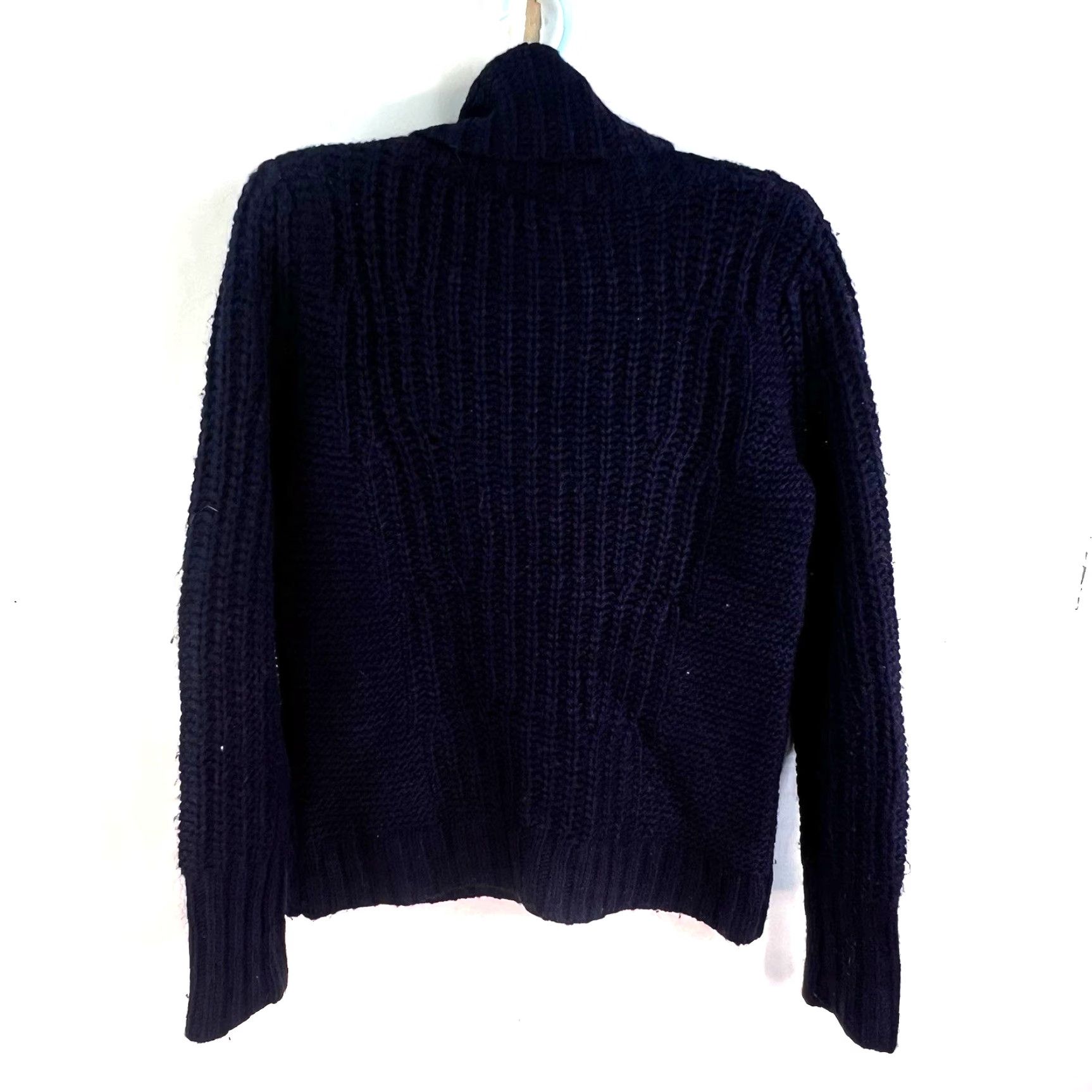 Banana Republic VINTAGE Banana Republic Cable Knit Cowl Neck Alpaca Wool Blend sweater Womens XS Blue Size XS / US 0-2 / IT 36-38 - 4 Thumbnail