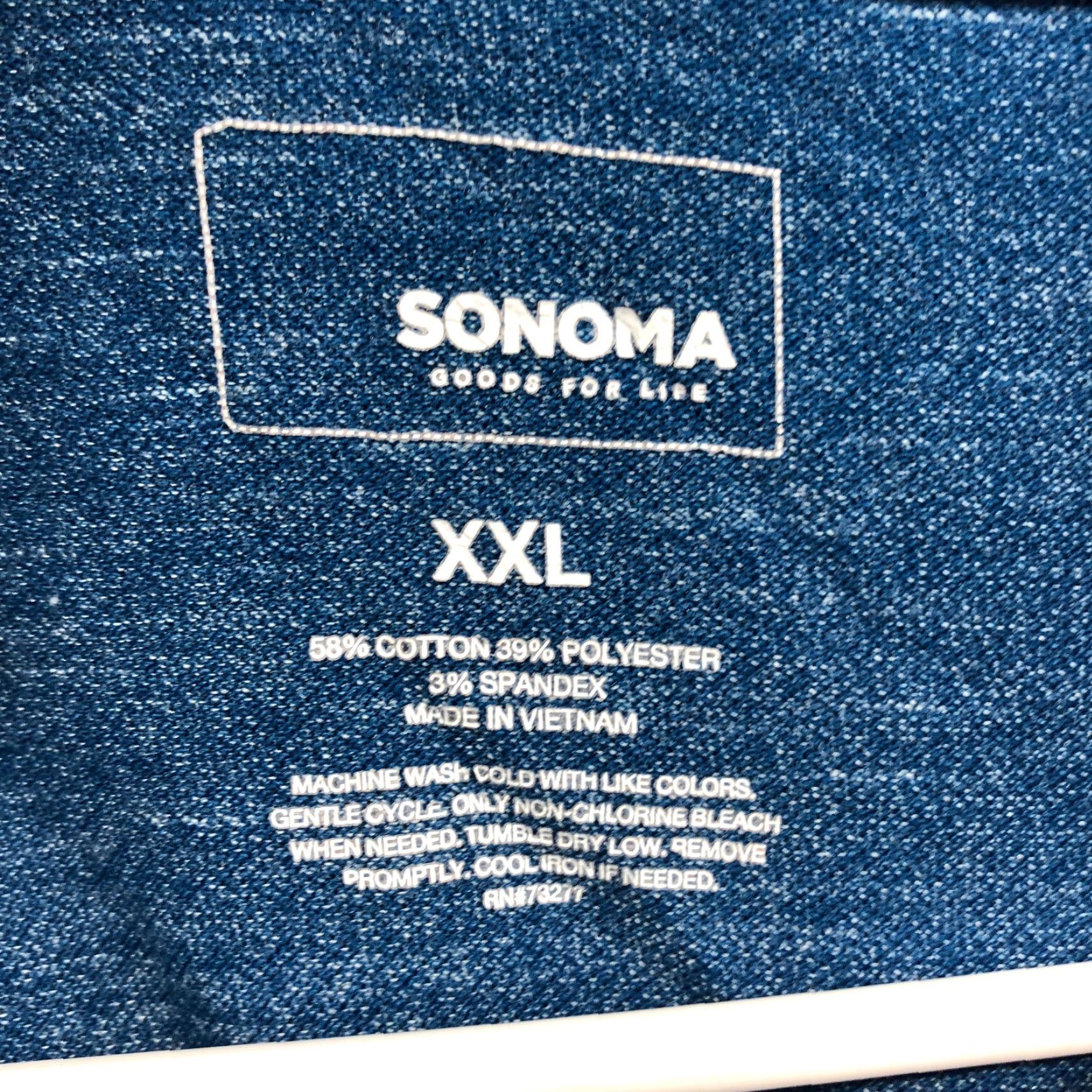 Vintage Sonoma Polo Shirt Mens XXL Blue Short Sleeve Casual Outdoors Cotton Collared Size US XXL / EU 58 / 5 - 4 Thumbnail