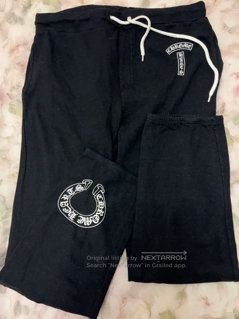 Chrome Hearts CHROME HEARTS Size M Black horseshoe printed drawstring sla Size US 31 - 1 Thumbnail