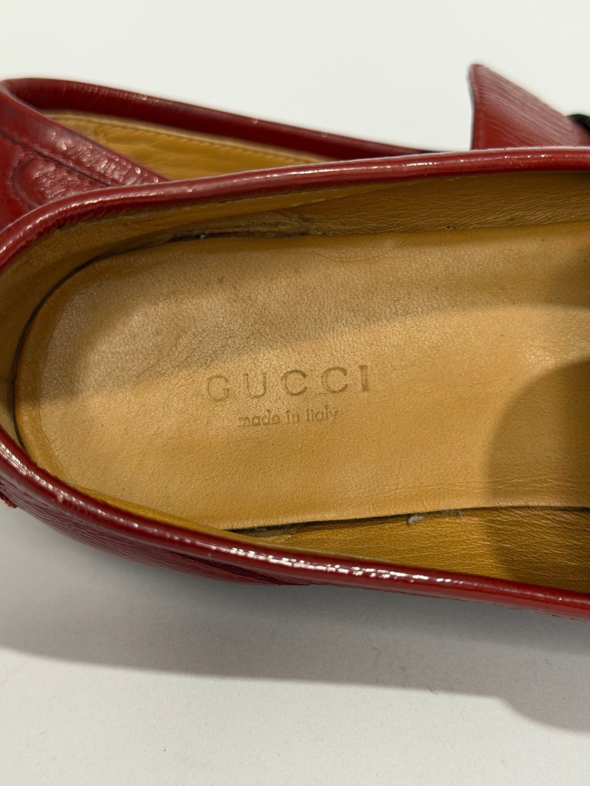 Gucci Gucci Patent Leather Web Horsebit Loafers - Size 38 Size US 8 / IT 38 - 3 Thumbnail