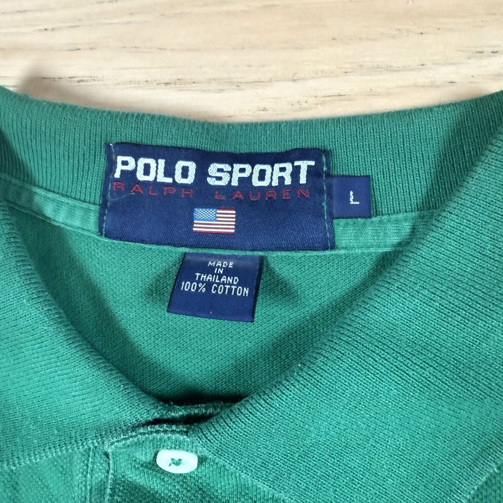 Ralph Lauren VINTAGE Polo Sport Ralph Lauren Shirt Mens Large Green Yacht Pocket Embroidery Rugby Sports Mens L Green Polo Shirt Size US L / EU 52-54 / 3 - 5 Thumbnail