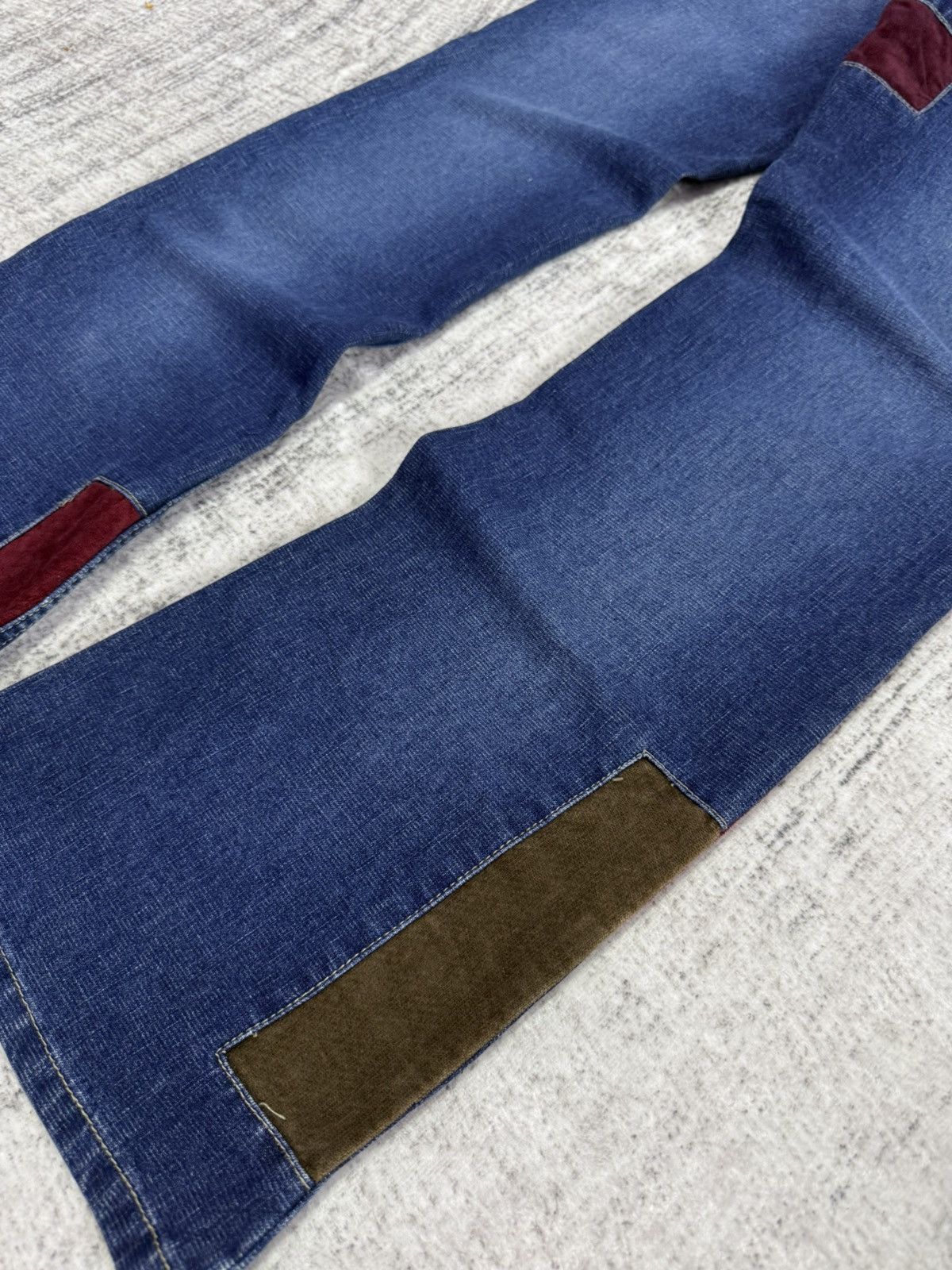 Japanese Brand × Tornado Mart Tornado Mart Style Patch Work Flared Jeans Route 66 Size US 28 / EU 44 - 17 Thumbnail