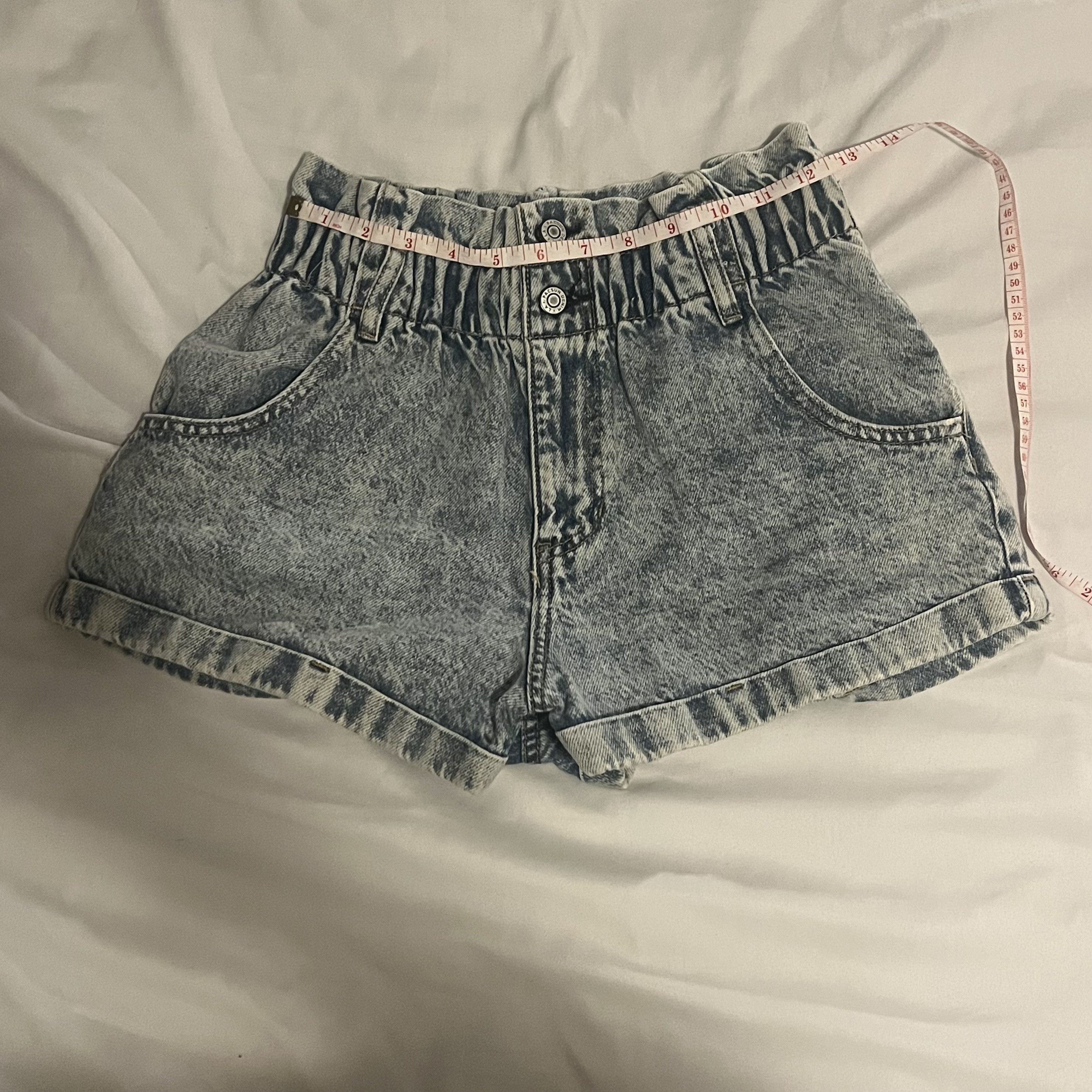 Pacsun PacSun Los Angeles High Waisted Blue Denim Shorts Size 30" / US 8 / IT 44 - 2 Thumbnail